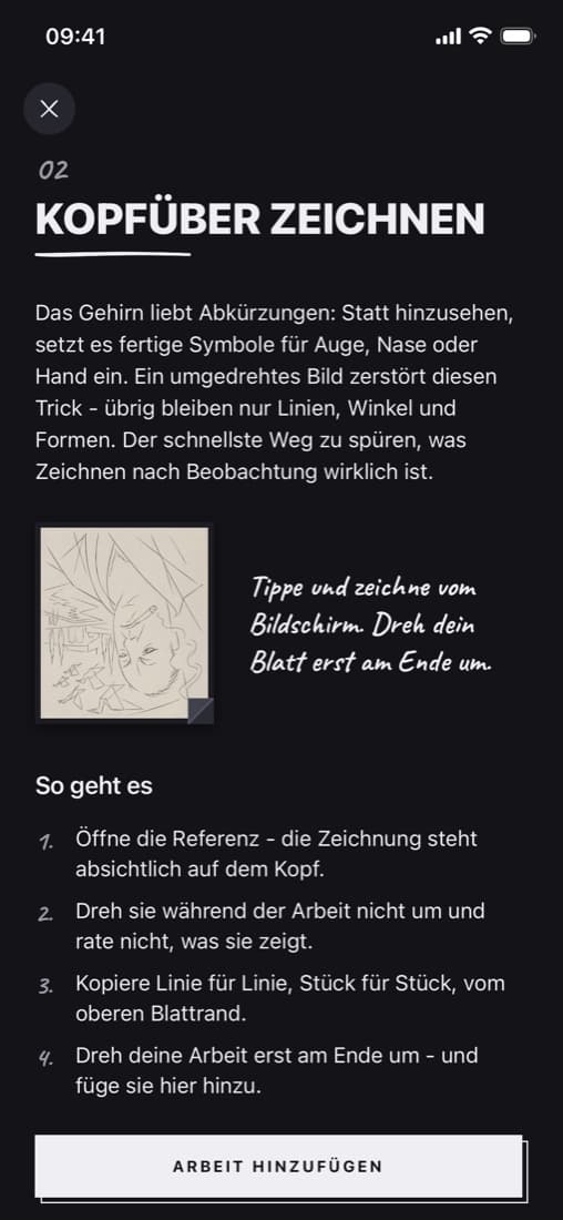 Lektion: Zeichnen auf dem Kopf